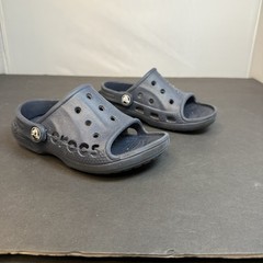 Crocs Bayaband Slide Sandals Navy Blue Unisex Kids Size 10/11 EUC