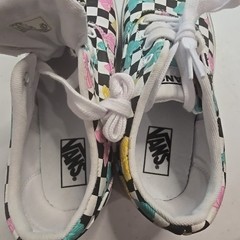 Vans Off the Wall Butterfly Checked Pattern 721356 Missy Shoes Size 1.5