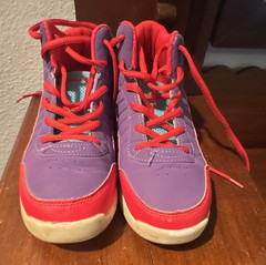 SHAQ Unisex Kids US 4 Mid Top Lace-Up Synthetic Colorblock Sneakers 177899
