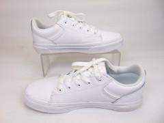 Vans Kids Seldan White Low Top Lace-Up Sneakers Shoes Youth Size 3.0 White Leath