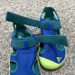 Adidas Captain Toey Juniors Walking Sandals in Blue & Green Size 2