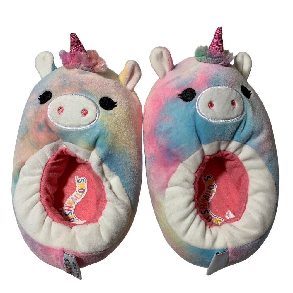 Squishmallows Rainbow Unicorn Slippers Size 4-5 New Without Tags