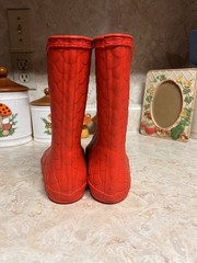 Dragon scale Hunter Red Waterproof Rain Boots Kids Size 12US