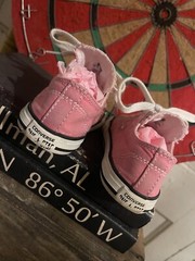 Converse One Star Infant Size 7 Pink With White Stitching Child’s Shoe