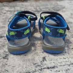 See Kai Run Unisex Kids Blue Green Hook & Loop Strappy Sandals US 12