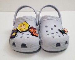 Crocs Classic Clogs Kids Size 11 Gray Sandals Slipper Shoes With Jibbitz 206991