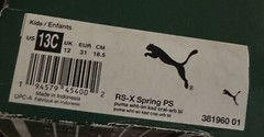 Rs-X Spring PS Puma size 13C