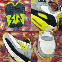 Nike Air Max 90 OG VOLT Neon Green CD6864-101 Youth Sz 6Y Women’s Sz 8 Flaws