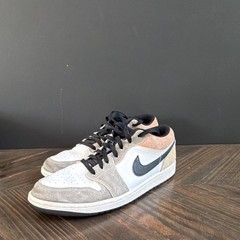 Nike Air Jordan 1 Low Unisex Kids Sneaker US 10 Gray/White/Black/Tan DX4334-008