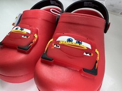 Cars Lightning McQueen Light Up Toddler Kids Clog Sling Back Crocs Sandals 7-8