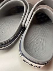 Crocs KIDS Classic Clogs Gray Navy Size C12 Comfort Slip On Shoes