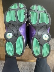 2012 Nike Air Jordan Retro 13 „Violet Teal“ Black Youth Basketball Shoes Size 3Y