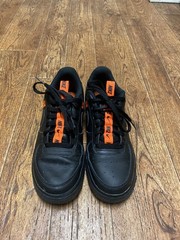 Nike Air Force 1 Low LV8 KSA CT4683-001 Kids US 7Y Shoes Black Leather Sneakers