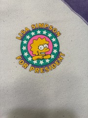 Vans The Simpsons Lisa for President Sweater Crewneck White/Purple Size XS