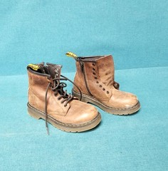Doc Martens „Delaney“ Brown Boots Lace-Up w/ Side Zip Size 13 YOUTH