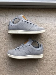 Adidas Stan Smith J Grey Suede Mens Size 5/Wmns 6.5 BA7352