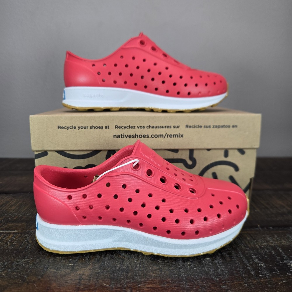 Native Robbie Sugarlite Kids Size C7 Slip‑On Shoes Casual Water Shoes Hyper Red