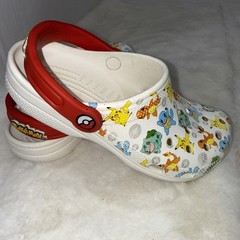 Kids Limited Edition Crocs Classic Pokémon White/Multicolor Clogs Size J 4