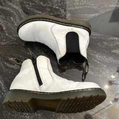 Dr. Doc Martens White 2976 Quad Platform Chelsea Boots Kids Size 3