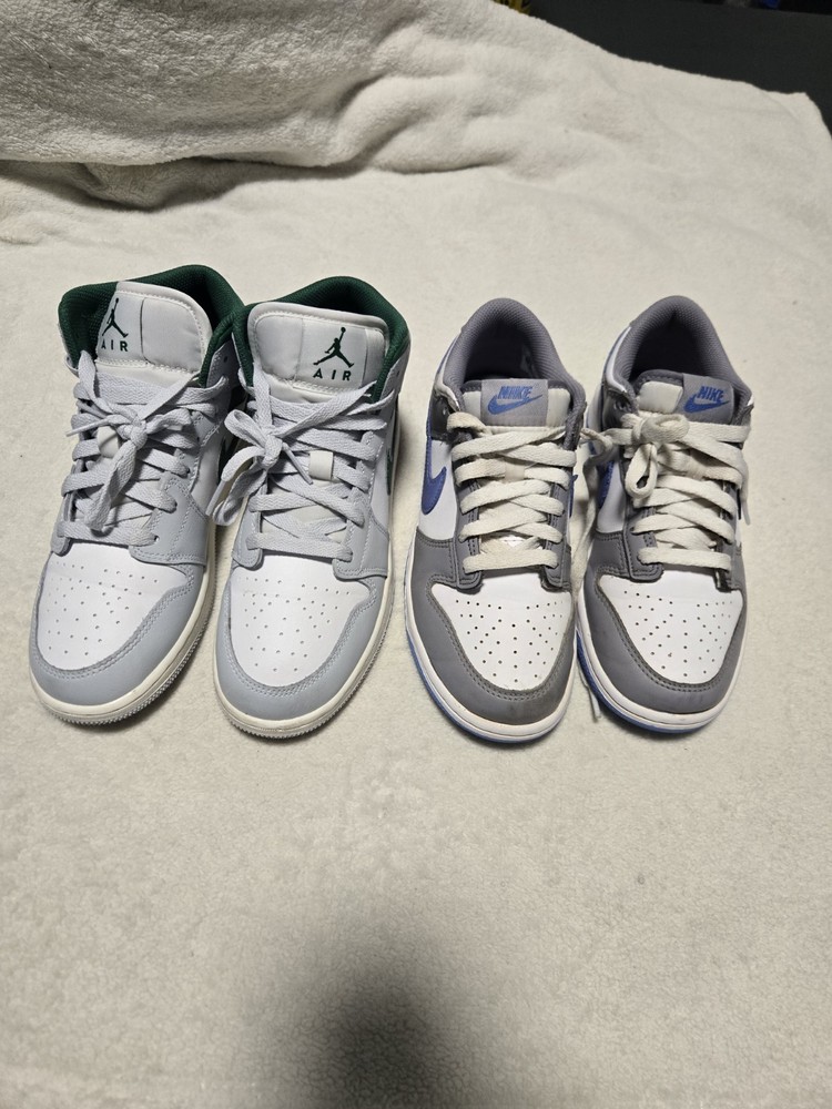 Ending 7/18. .Jordan’s/Nike Youth Size 5.5Y 2 pairs of sneakers Pre-owned
