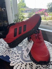 adidas X_PLRPATH K Unisex Kids Red/Black Mesh Athletic Sneakers US 5 JI0481