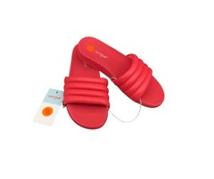 Cat & Jack Shelby Slip-On Slide Sandals Girls Kids Size 2 Coral Pink Shoes NEW