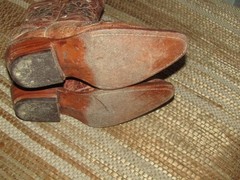 Los Agaves Brown Flora Inlay Boots Pointed Toe Youth sz US 1.5 Mex 20.5