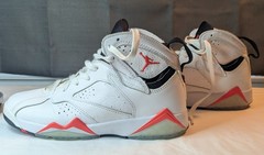 Air Jordan 7 Retro GS ‚White Infrared‘ Sneakers Size 6.5Y (Women’s 8) DQ6040-160
