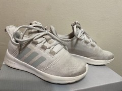 adidas Cloud Foam-Pure Running Shoe White Silver Metallic 12K US Unisex Big Kid