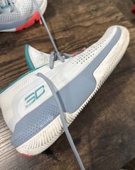 Under Armour Steph Curry 3ZERO Basketball Sz 4.5 Youth 3022117-101 Gray Teal