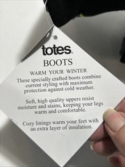Totes Chilly Boots child size 2M Black/charcoal Waterproof Insulated New w Box