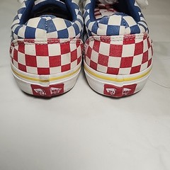 Vans Canvas Low Top Era Tri Checkerboard Skate Shoes Yellow Red Blue Youth Sz 5