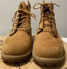 Timberland Junior 6″ Premium Waterproof Boots Wheat Nubuck 12909 Size 6M
