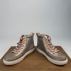 New Big Kids Unisex Billy Classic Lace High Rose Gold Sneakers Unicorn Shoe Sz 4
