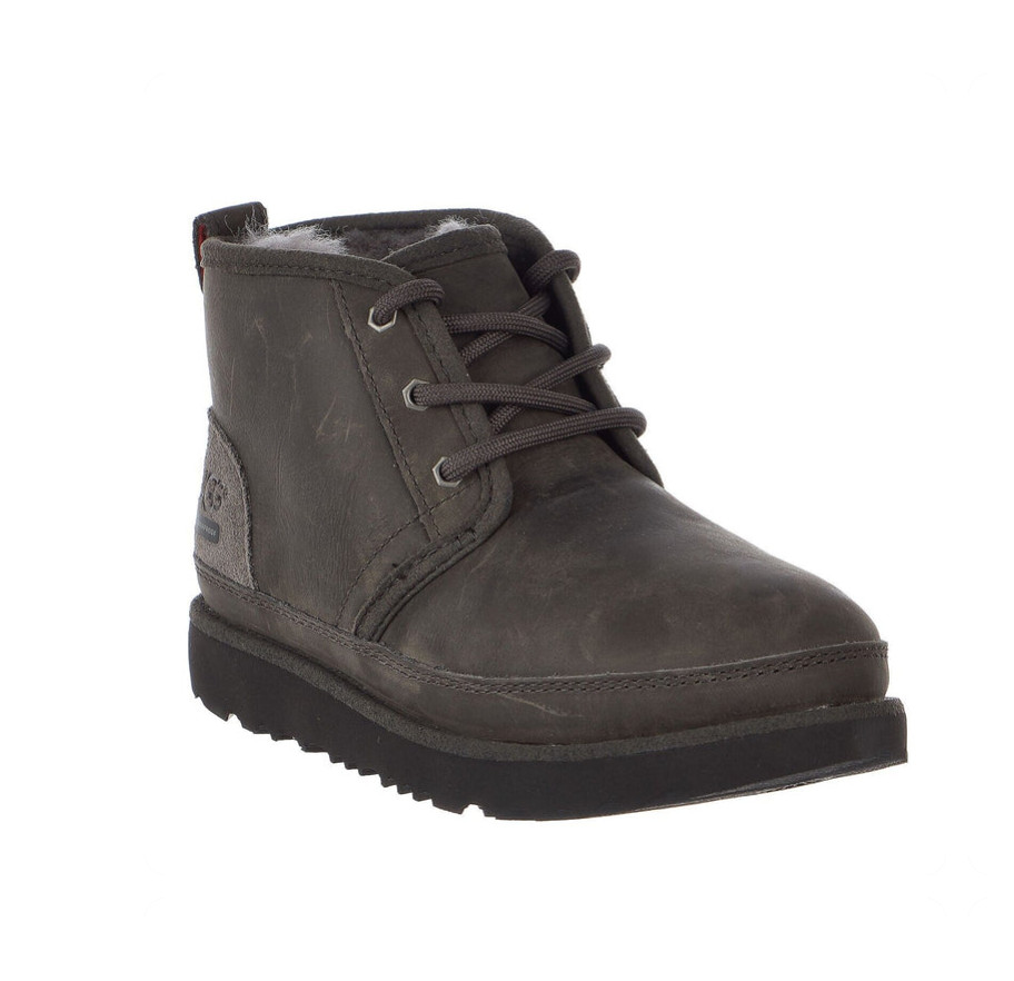 UGG Neumel II Boots Gray Brown Shearling US 5 Suede #1017322K Wool Insole