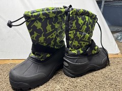 Northside Youth Thinsulate Winter Boot Nylon Faux Fur Black Green US SIZE 5