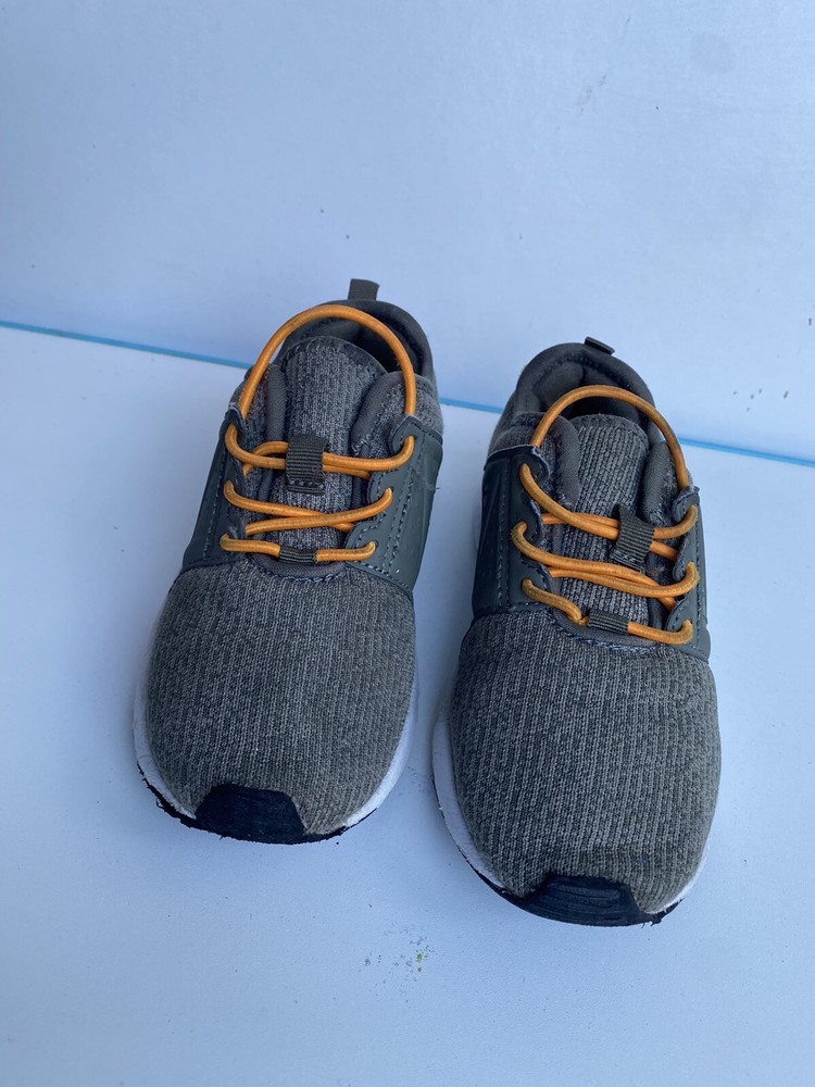 Unisex Gray/Orange light weight Slip-on Sneakers Size 12