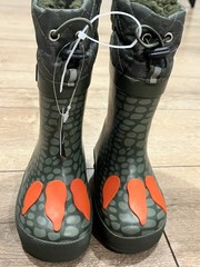 LONDON FOG Toby Boys Toddler Rain Boots Insulated Sz 5 Dinosaur