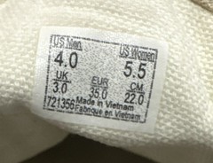 VANS Old Skool Beige/White Low Top Lace-Up Skate Sneakers Rubber Sole