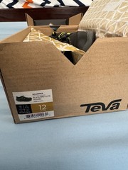 Teva Scamper Sneaker/Water Shoe, Black/Grey/Lime, Kid Size 12, NEW IN BOX