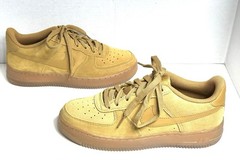 Nike Air Force 1 Low Top Wheat Brown Suede Sneakers Size 7Y US(BQ5485-700) NEW!