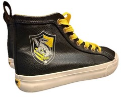 Classic Harry Potter Hufflepuff Black Yellow Kids Hightop Sneakers Shoes Sz 6