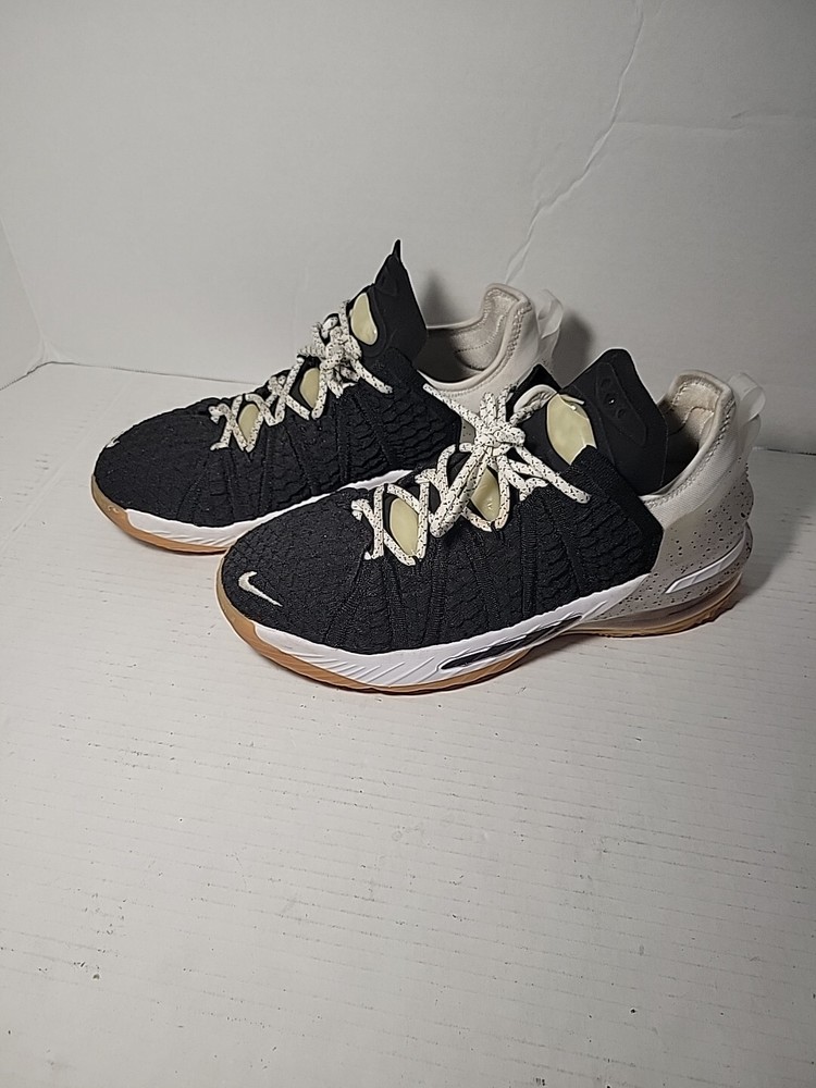 Size 6.5 (GS) – Nike LeBron 18 Low Black White Gum