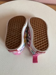 VANS Baby size 4 Multicolor Checkerboard Canvas Low Top Lace-Up Sneakers
