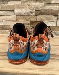 Nike LeBron XII 12 Low GS Orange White Blue Lagoon Women 8.5 7Y 744547-100