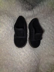 Toddler Vans Size 5.0 106 vulcanized black with dark gum Fleece Inside
