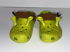 Crocs x Dream Works Shrek Classic Clogs Youth Size 5 / W 7 Lime Green Ears Shoe