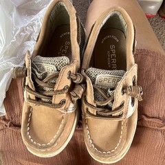 SPERRY Top-Sider Unisex Kids Leather Boat Shoe Lace-Up Brown/Tan