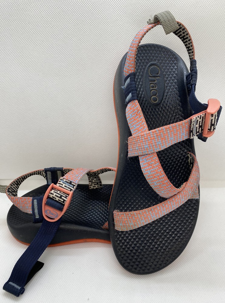 Chaco Sport Sandals Kids Size 5 OR Women’s Size 7 Coral Gray GUC