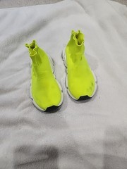 Balenciaga Kids NEON LIME sneakers Size 25-26 PREOWNED- No Box Included